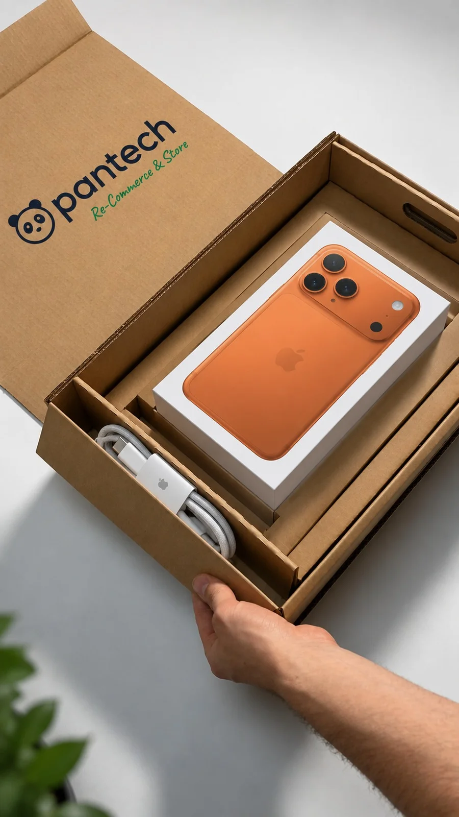 Originalverpacktes Smartphone im Pantech-Karton